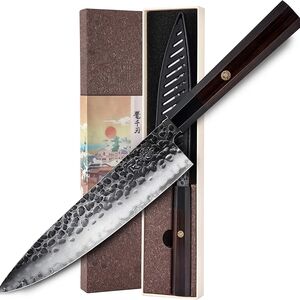 Professional Chef Knife with Hammered Finish